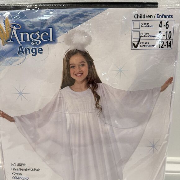 Forum Angel Costume Large, Girls Christmas Pageant School Play Nativity New - Picture 2 of 7